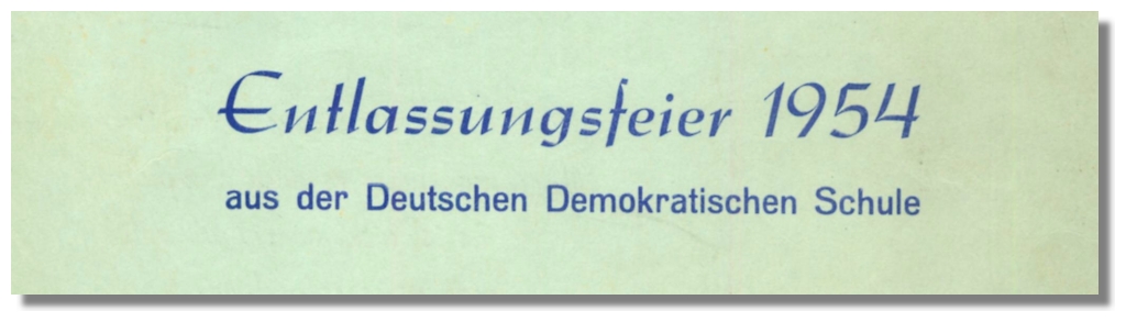 1954 - Schulentlassung Seite 1 Auszug